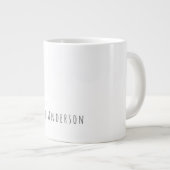 Grande Tasse Professionnel Plain Moderne Élégant Votre Nom (Devant droit)