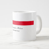 Grande Tasse Professionnel Simple Rouge Blanc (Devant droit)
