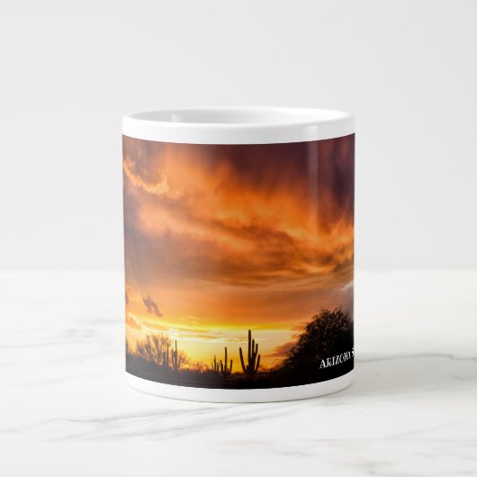 Grande Tasse Profitez d'un coucher de soleil en Arizona avec vo (Devant)