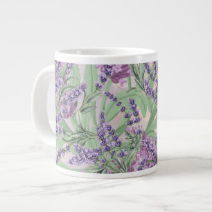 Grande Tasse Profusion de Lavande Poussiéreuse Florale Rustique