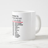 Grande Tasse Programme quotidien de retraite amusant (Devant droit)