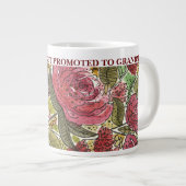 Grande Tasse Promu aux Grandma Fleurs roses (Devant droit)