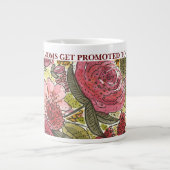 Grande Tasse Promu aux Grandma Fleurs roses (Devant)