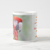 Grande Tasse Psaume Macaw Scarlet 91:4 KJV (Devant)