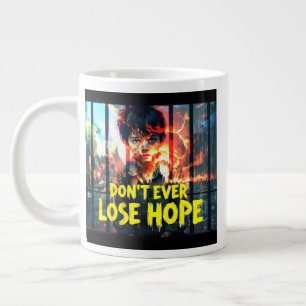 Grande Tasse Puissant message d'espoir - Boy Behind Bars War-Th
