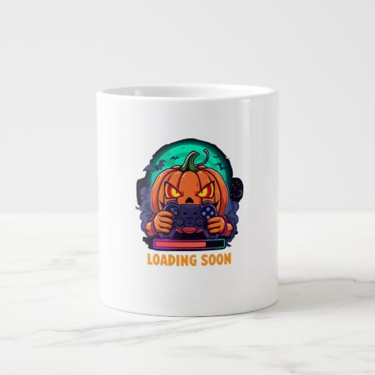Grande Tasse Pumpkin Quest Gamer Loading Design (Devant)