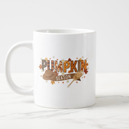 Grande Tasse Pumpkin season autumn mug, cozy fall aesthetic (Gauche)