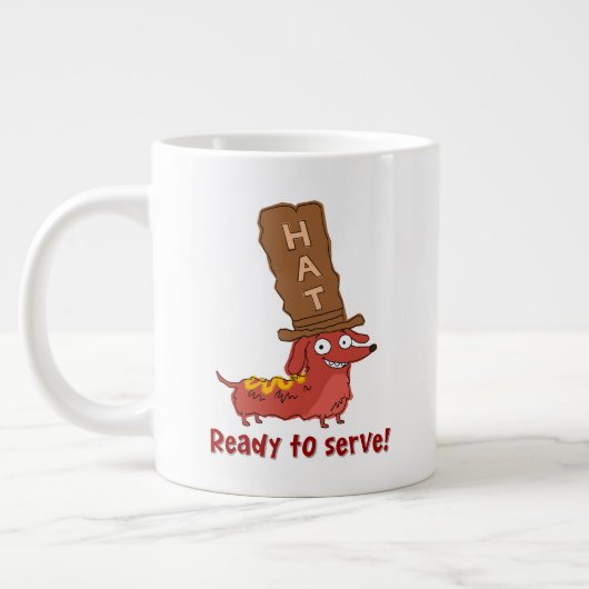 Grande Tasse Pun de hot dog teckel (Gauche)