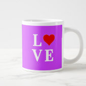 Grande Tasse Purple LOVE Heart Élégant élégant (Droite)