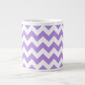 Grande Tasse Purple Zigzag, Purple Chevron, Votre Nom (Devant)