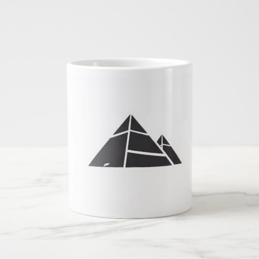 Grande Tasse Pyramides noires et blanches (Devant)