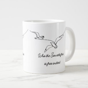 Grande Tasse Qui est libéré par le Fils est vraiment libre Vers