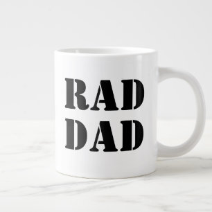 Grande Tasse Rad Papa noir blanc cool de typographie moderne