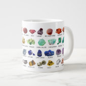Grande Tasse Rainbow Gems Crystal Collection Chart Guide 20oz (Devant droit)