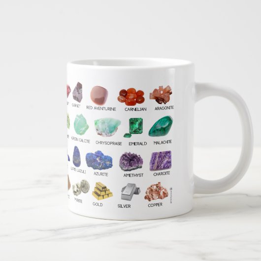 Grande Tasse Rainbow Gems Crystal Collection Chart Guide 20oz (Droite)