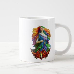 Grande Tasse Rainbow Goddess peinture numérique art original