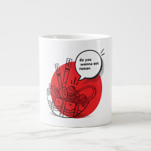 Grande Tasse Ramen Kawaii Mignon - Nourriture Japonaise Drôle 