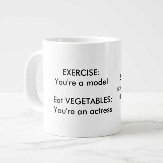 Grande Tasse Rappels positifs du modèle d'actrice (Devant gauche)