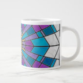 Grande Tasse Rayon en verre de teint bleu et violet (Droite)
