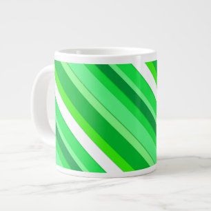 Grande Tasse Rayures de bonbons en couches - vert émeraude et b