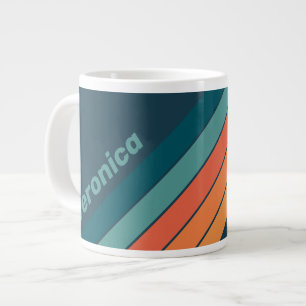 Grande Tasse Rayures de lever de soleil de cactus du désert ave