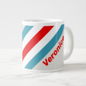 Grande Tasse Rayures de Thunderbird avec nom (Devant droit)