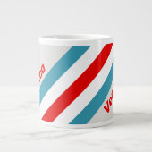 Grande Tasse Rayures de Thunderbird avec nom (Devant)