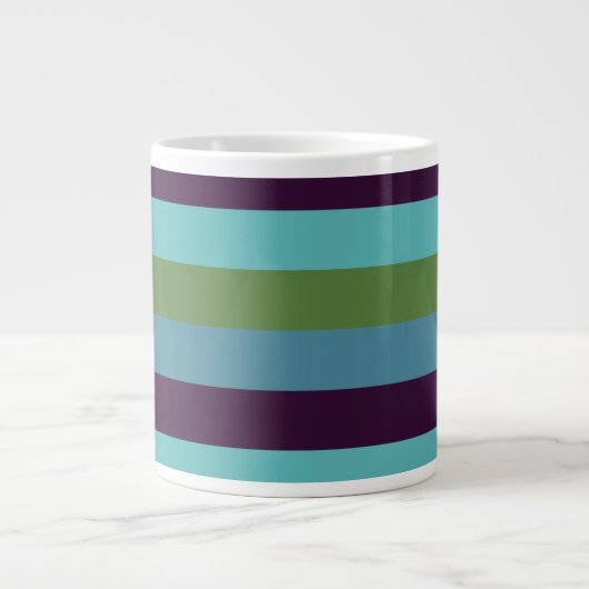 Grande Tasse Rayures d'harmonie côtière (Devant)
