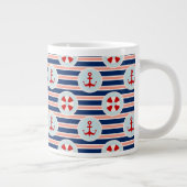 Grande Tasse Rayures et motif de points nautiques (Droite)