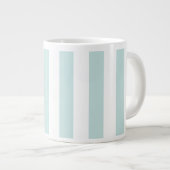 Grande Tasse Rayures verticales sarcelle pâle et blanc (Devant droit)