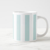Grande Tasse Rayures verticales sarcelle pâle et blanc (Droite)