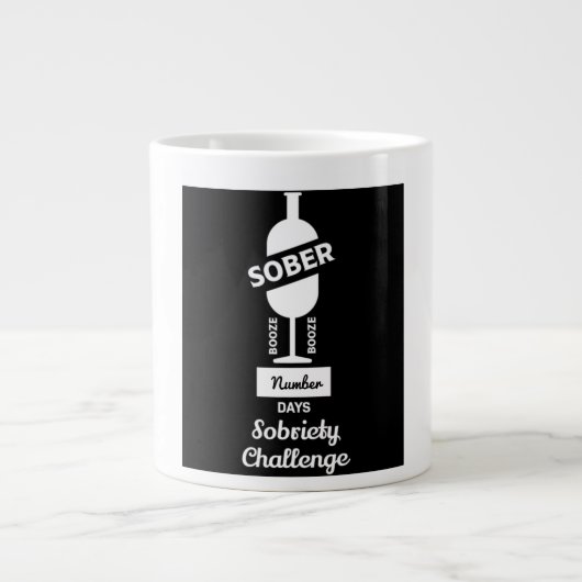 Grande Tasse Récupération des toxicomanes alcooliques Sober AF (Devant)