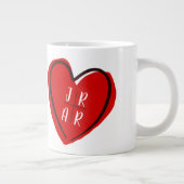Grande Tasse Red Heart Be My Valentine Custom Couple's White (Droite)