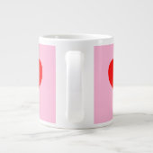 Grande Tasse Red Heart Beat Pastel Rose (Dos)