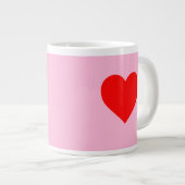 Grande Tasse Red Heart Beat Pastel Rose (Devant droit)