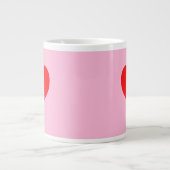 Grande Tasse Red Heart Beat Pastel Rose (Devant)
