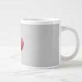 Grande Tasse Red Heart Grey Mariage d'amour tendance (Droite)