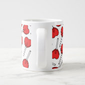 Grande Tasse Red Lollipops, Heart Lollipops, Lollipop Pattern (Dos)