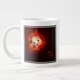 Grande Tasse Red Nwarf Star Orbité Par Une Hypothétique Exoplan