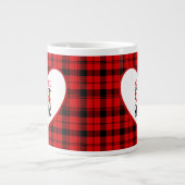 Grande Tasse Red Plaid Vous Faites Sourire Mon Coeur (Devant)