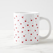 Grande Tasse Red Valentines Motif de coeur (Droite)