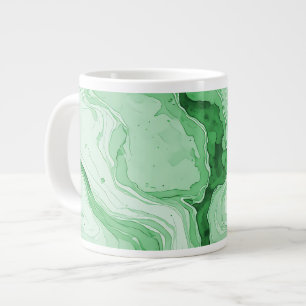 Grande Tasse Regard de l'agate verte de la forêt de Druzy