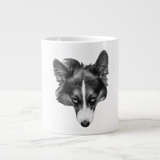 Grande Tasse regard doux corgi calme (Devant)