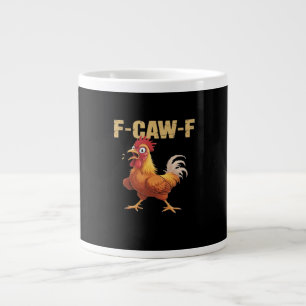 Grande Tasse Regard drôle F Caw F Poulet Regard Branché