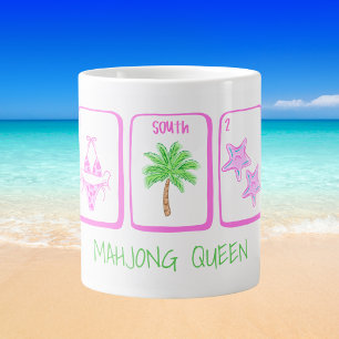 Grande Tasse REINE MAHJONG Tuiles de Mahjong de plage Prépa Côt