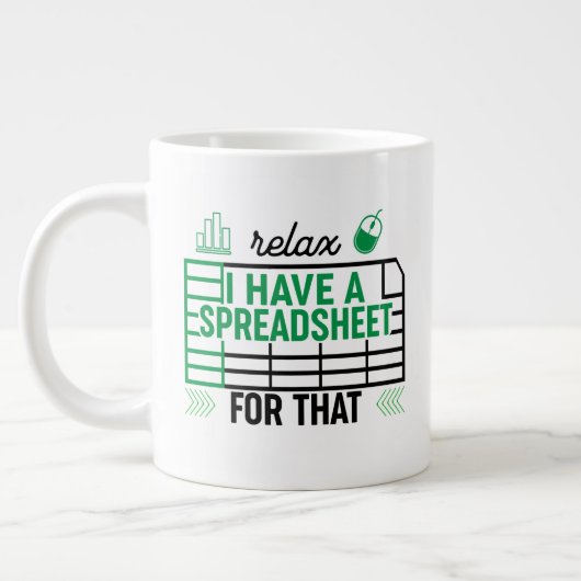 Grande Tasse Relax J'ai une feuille de calcul pour ça, comptabl (Gauche)