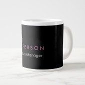 Grande Tasse Remarquable élégant unique moderne noir uni (Devant droit)