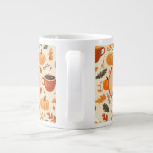 Grande Tasse Remerciez-vous avec un coeur gracieux Feuilles aut (Dos)