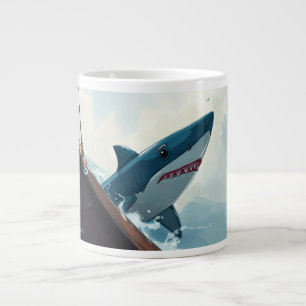 Grande Tasse Requin près du bateau