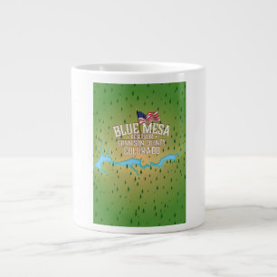 Grande Tasse Réservoir Blue Mesa, Gunnison, carte du comté de G